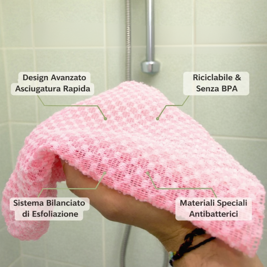 Asciugamano doccia esfoliante